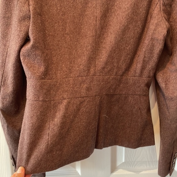 Plum wool blazer, slightly cropped in length - Picture 5 of 5